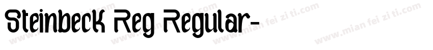 Steinbeck Reg Regular字体转换